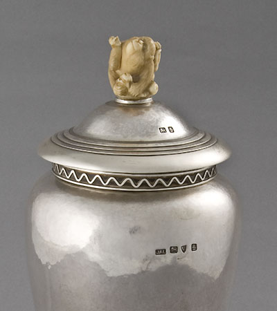 An Arts & Crafts covered jar by J.A.Leece