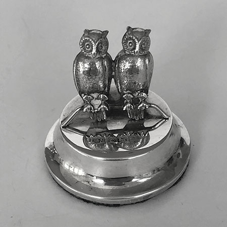 A Set of 4 Owl Menu Holders